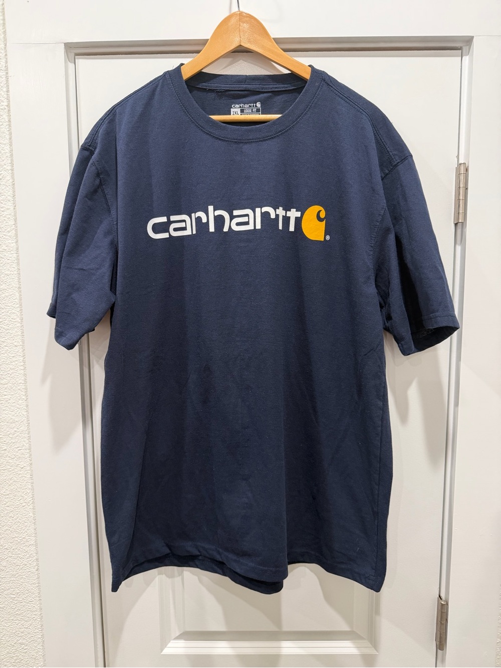 Carhartt Men’s Navy Logo Short-Sleeve T-Shirt XXL